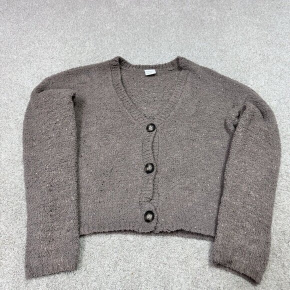 Full Tilt Essentials Sweater Brown Button Up Long Sleeve Women’s Size Small - Picture 1 of 10